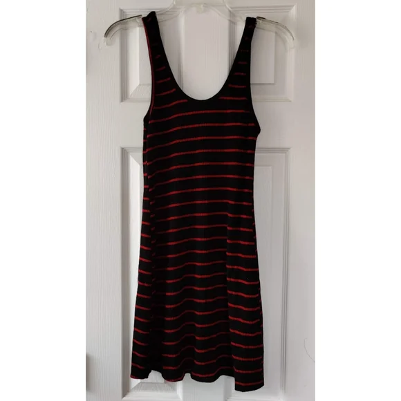 reformation striped mini dress Reformation Pip Cotton Mini Dress | Black Nutty Stripe